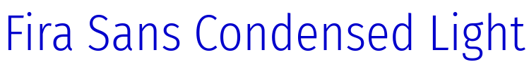Fira Sans Condensed Light шрифт